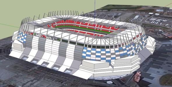 Arena city stadium of the cup 3d