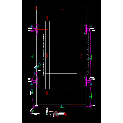 Electric design tennis court