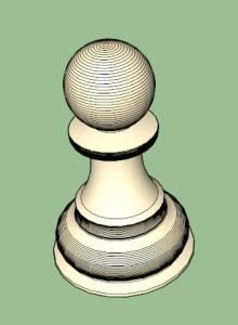 chess pawn in 3d