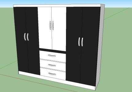wardrobe with 6 doors