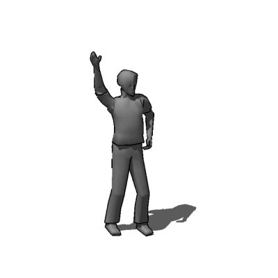 Persona en 3d para modelado de render