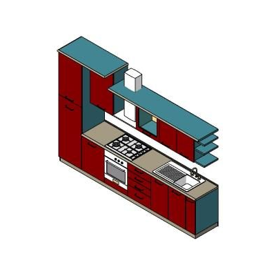 Cocina en 3d rvt