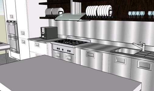 Cocina moderna 3d