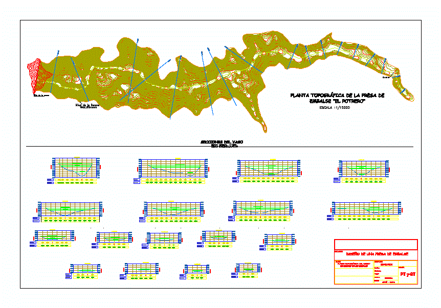 Earth dam design - vessel and cross sections