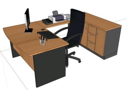 scrivania manageriale 3d