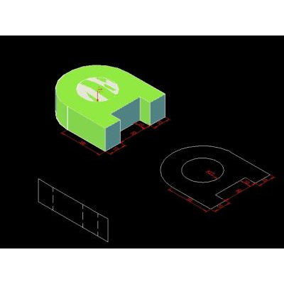 A simple and basic 3d object using autocad