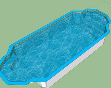 piscina in fibra 3d