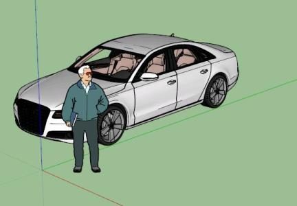 Audi detailed in 3d sketchup