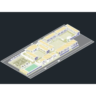 Colegio educativo 3d