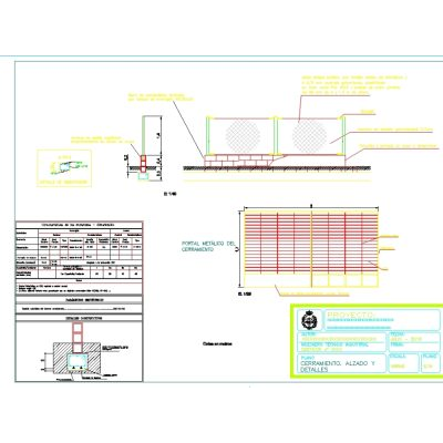 Proyecto cerramiento perimetral finca  - autocad