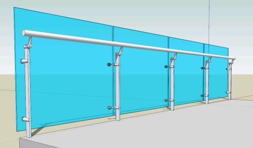 3d glass railing
