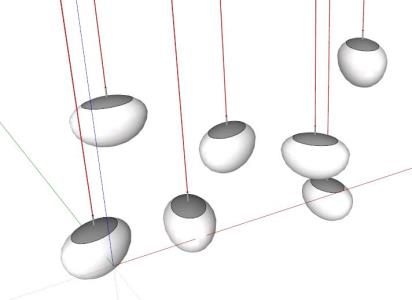 3d hanging lamps