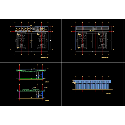Plano vista superior gimnasio