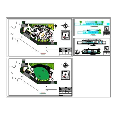 Plano de un proyecto de  restaurante
