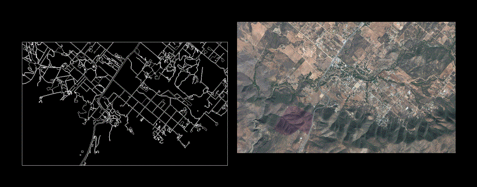 San Antonio de las Minas and Valle de Guadalupe urban layout