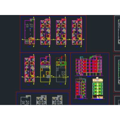 Hotel: Plantas, Cortes, Elevaciones e Ingenierías