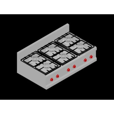 Estufa Industrial de Seis Quemadores