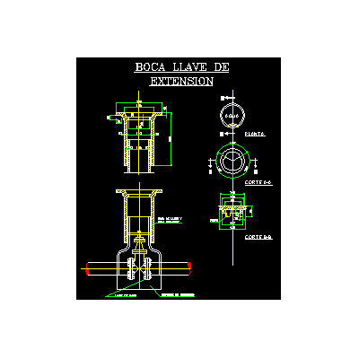 Boca llave de extension