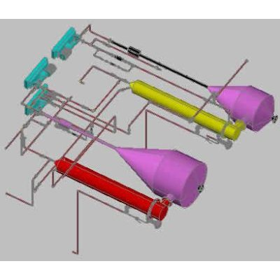 Modelo 3D de Sistema de Recuperacion de Hexano