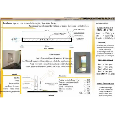 Dispositivo di guadagno termico a paraffina