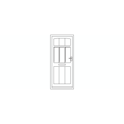 Puerta Cristalera En Alzado, Modelo 10