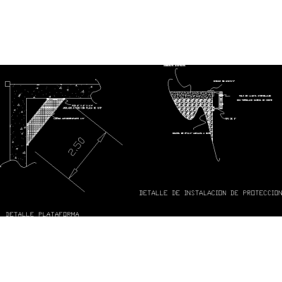Detalles estructurales de estructura metalica en anden de plantas tipo
