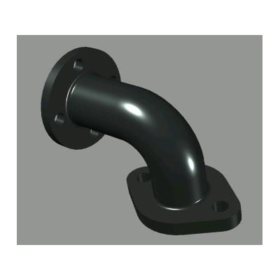 Codo 90 tuberia 3d