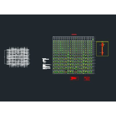 Plano estructural de columnas edificio de 12 niveles