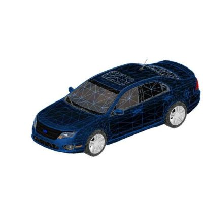 blue car