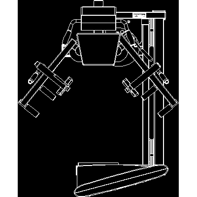 Maquinas en vista superior para salas de gimnasio