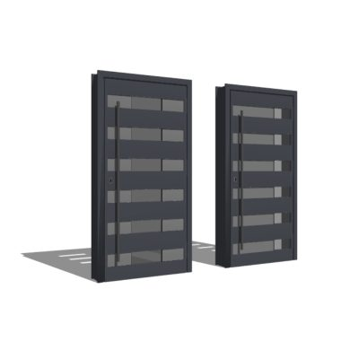 Puertas 3d metalica lista para renderizar