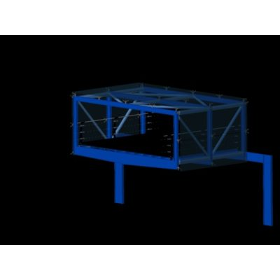 Puente de acero 3d