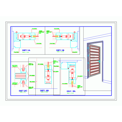 Puerta de aluminio y 3d