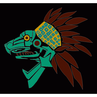 Cabeza de Quetzalcoatl en Colores