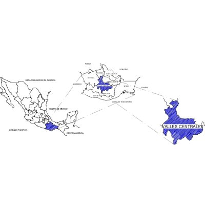 Mapa Esquematico de Valles Centrales