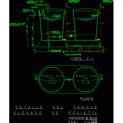 tanque elevado de polietileno
