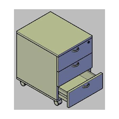 Cajonera oficina 3d