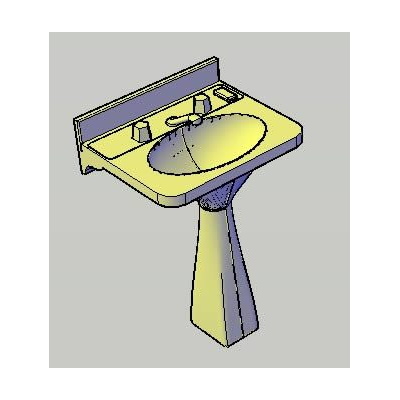 Lavabo Moderno en 3D