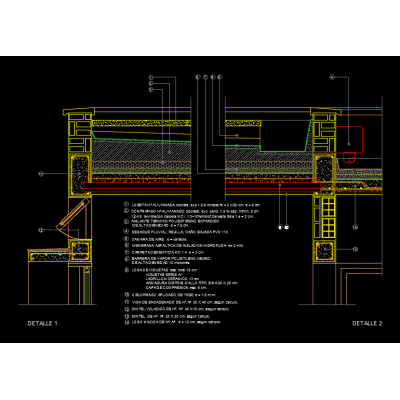 Detalles constructivos cubierta - fachadas