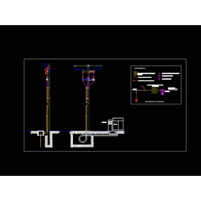 Pole type transition with pedestal transformer