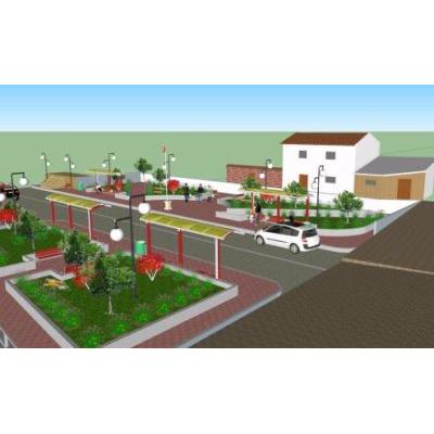 Planta parque en 3d