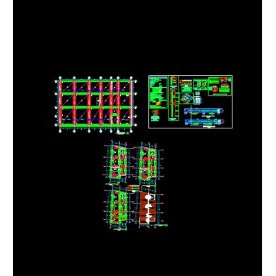 Plano estructural 500m2 concreto armado