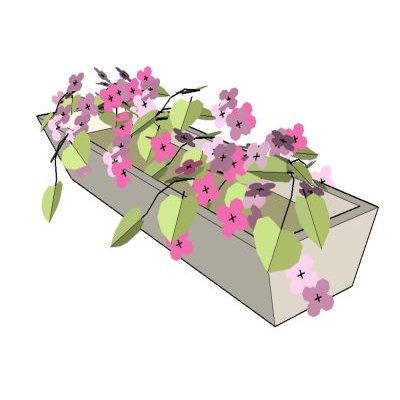 Maceta con flores