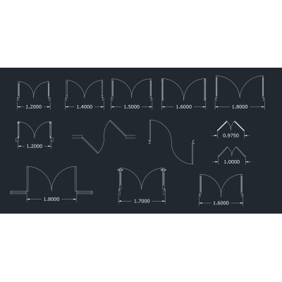 Bloques de Puertas con Diseño de Doble Curva