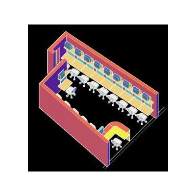 Cabina de internet 3d