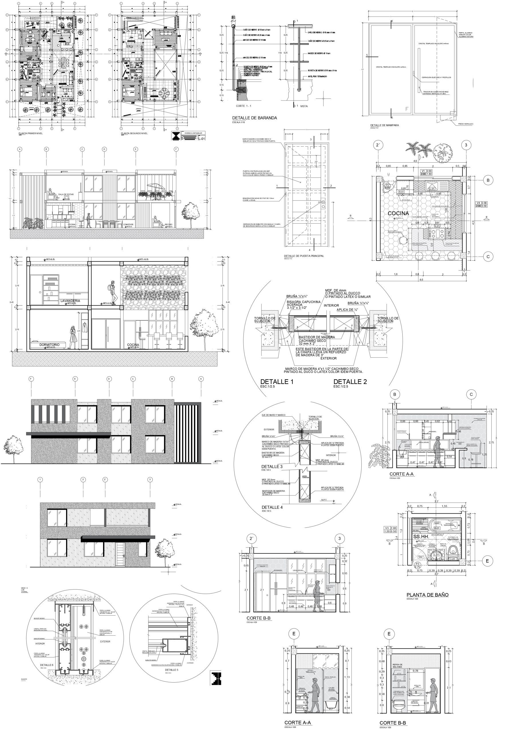 Projet architectural de logement unifamilial