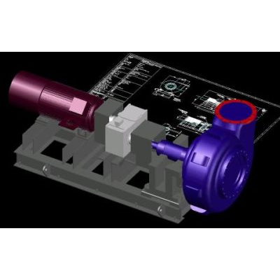 pompe hydraulique 3d