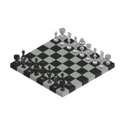 Scacchiera 3d e pezzi