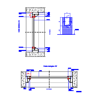 Aluminum window vertical and horizontal cuts