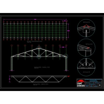 Plano de estructura metalica cobertura